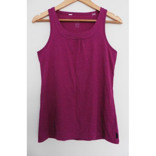 Débardeur Violet Lie De Vin. Quechua. Coton. Lyocell. Polyester. Taille 38