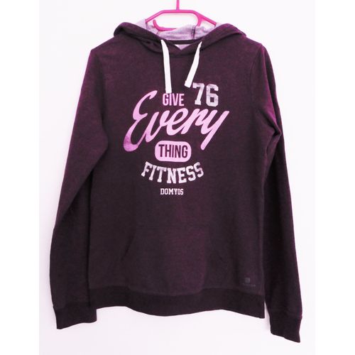 Sweat Violet À Capuche. Lien De Serrage. Décathlon. Coton. Taille 38