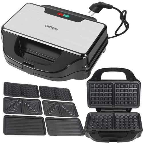 Appareil à sandwichs croque monsieur gaufrier 1500W