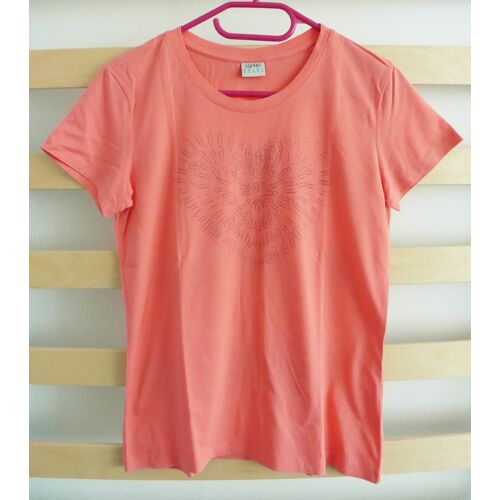 T-Shirt Rose Corail. Coeur En Trombones. Esprit. Taille 38
