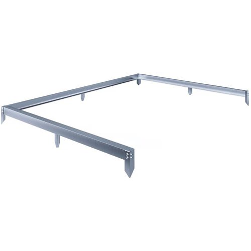 Embase En Aluminium Pour Serre Jardin "Basilic" - 2,37 M² - Gris