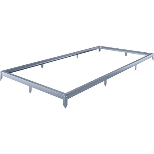 Embase En Aluminium Pour Serre Jardin "Basilic" - 8,17 M² - Gris