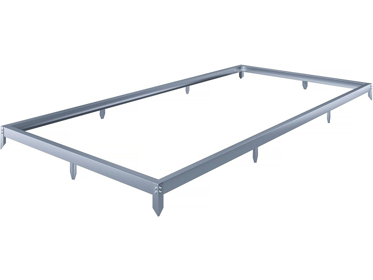 Embase En Aluminium Pour Serre Jardin "Basilic" - 7,03 M² - Gris