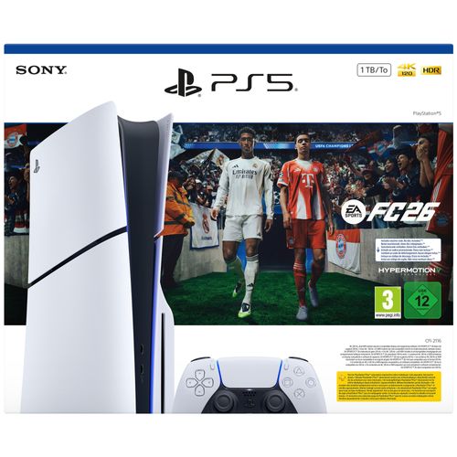 Console Sony PS5 Slim Edition Standard + EA SPORTS FC 26 (code de téléchargement)