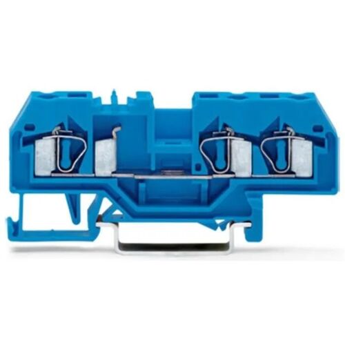 Borne de passage - WAGO - 281-684 - 3 conducteurs - 32 A - Couleur bleu