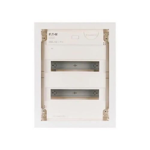 Coffret de distribution - EATON - KLV-24UPS-F - 2 rangées - porte métallique plate - blanc