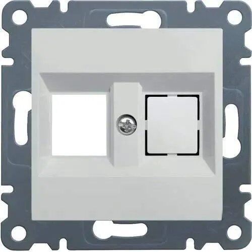 Support Double Keystone Jack - HAGER - Lumina2 - Blanc Polaire - Montage Vertical et Horizontal - 1 Unité