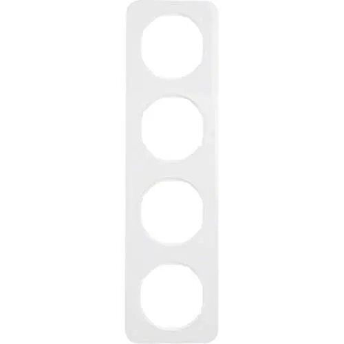 Cadre - BERKER - R.1 - 4 Éléments - Blanc Polaire Brillant - Intérieur