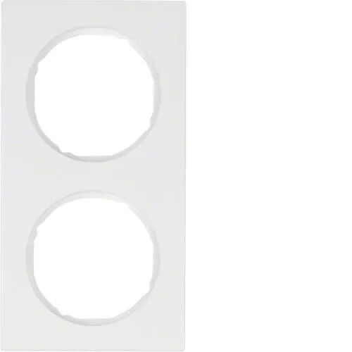 Cadre - HAGER R.3 - R3 - 2 éléments - Blanc polaire brillant