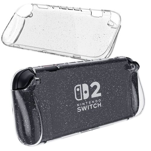 Coque Étui pour Nintendo Switch 2 2025 Anti-Rayures et Anti-Chocs, Housse Protection pour Switch 2 avec Poignée Ergonomique - Glitter