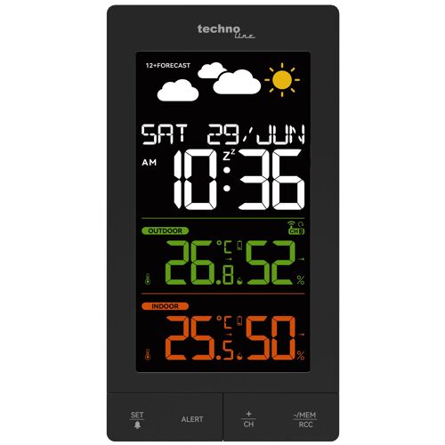 Technoline WS 6458 station météo numérique Noir AC/Batterie