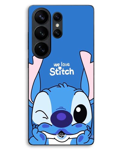 Coque Pour Samsung Galaxy S26 Ultra stitch cute ohana stitch bleu front bleu Maniacase