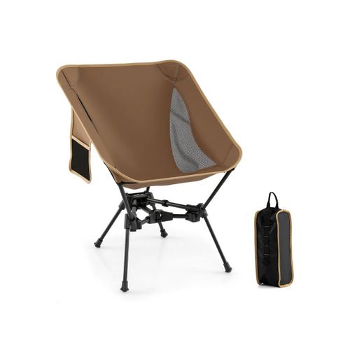 Chaise De Camping Pliable 51 X 54 X 66 Cm Charge 150 Kg Design Ergonomique Portable En Alliage D'aluminium Café Helloshop26 20_0011147