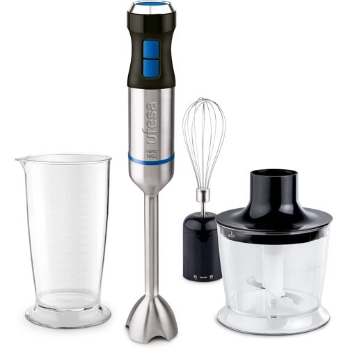 BP4762 Vario 1450 Max Mixeur Plongeant, Puissance 1400 W, 20 Vitesses plus Turbo, Corps et 4 Lames en Acier Inoxydable, Design Ergonomique et Anti-Éclaboussures, Accessoires inclus, sans BPA