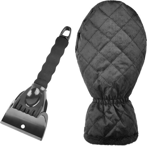 Grattoir À Glace Avec Gant Pour Pare-Brise De Voiture Pour Le Dégivrage Et L'enlèvement De La Neige