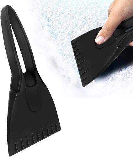 Grattoirs À Neige Pour Auto, Grattoir À Glace Monobloc Pour Le Déneigement Des Voitures Avec Poignée Souple Antidérapante Intégrée, Grattoir Ergonomique Pour Pare-Brise (Noir)