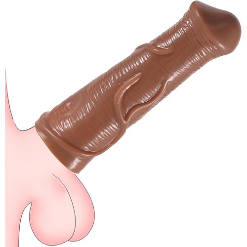 Gaine Pénienne En Silicone Liquide Pour L'allongement Et L'agrandissement Du Pénis, Manchons Péniens, Manchon Pénien Cheval, Extenseur Pénien, Sextoy Pour Hommes