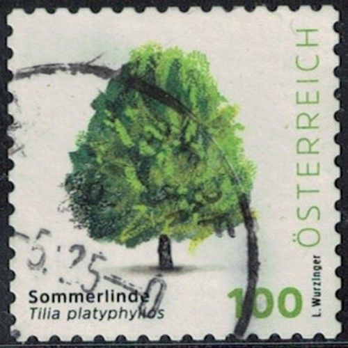 Autriche 2025 Oblitéré Used Arbre Tilia Platyphyllos Tilleul À Grandes Feuilles Y&T At 3750 Su