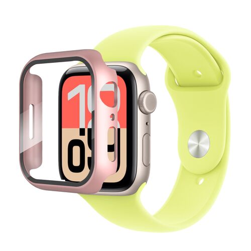 Coque De Protection Rose Souple Silicone Pour Apple Watch Serie Se 3 2025 44 Mm 1,78"" - Visiodirect -
