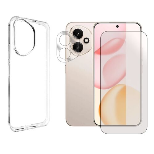 Verre Trempé compatible pour Honor 400 5G 6.55"" DNY-NX9 + Verre Trempé Caméra Arrière + Coque souple silicone transparente - Visiodirect -