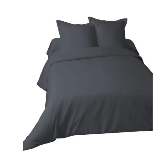 Housse De Couette En Coton 220 X 240 Cm Alice Anthracite