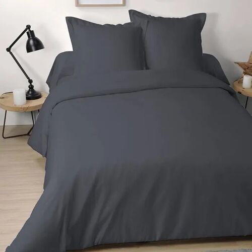 Housse De Couette En Coton 220 X 240 Cm Alice Anthracite