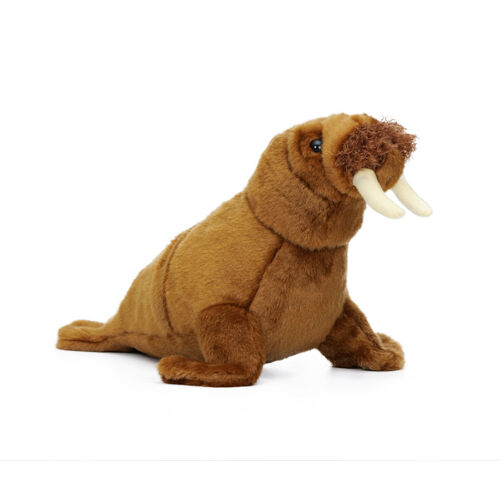 Peluche Morse Réaliste - Peluche Animal Marin en Peluche Douce et Confortable, Cadeau pour Enfants et Collectionneurs, 38 cm