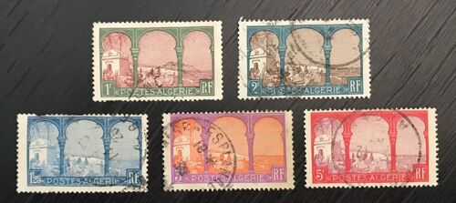Lot De 5 Timbres Oblitérés Algérie 1926 Y&T N° 51 / 53 / 54 / 55 / 56