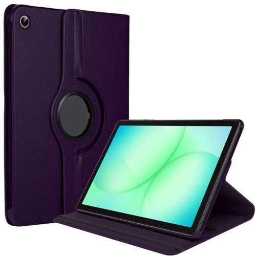 Coque pour Samsung Galaxy Tab A9 Plus / A11 Plus, Protection Antichoc avec Support Rotatif - Violet - E.F.Connection