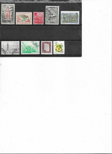 Algérie 9 Timbres Oblitérés 1962