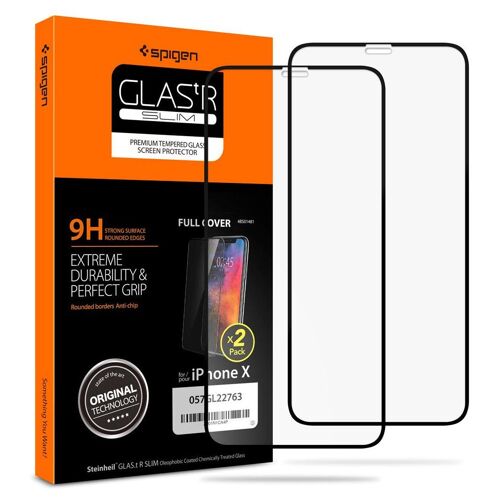 Spigen 057GL23120 écran et protection arrière de téléphones portables Protection d'écran transparent Apple 2 pièces pour Apple iPhone XI/XS/X