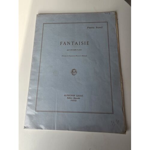 Pierre Revel - Fantaisie Pour Clarinette Et Piano -Ed. Leduc