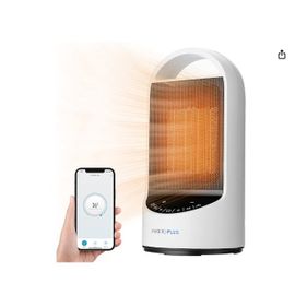 Chauffage soufflant Inkbird WiFi, contrôle par application et LED tactile, fonction vocale, minuterie, 3 modes, protections multiples, chauffage électrique avec 3 modes pour salons et bureaux