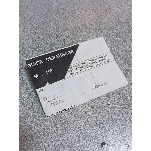 Guide dépannage Brandt Vedette fagor Thomson sauter de Dietrich programmateur crouzet symb. 32757 module M...116 (commence par M et fini par 116 ou 116 S/T)