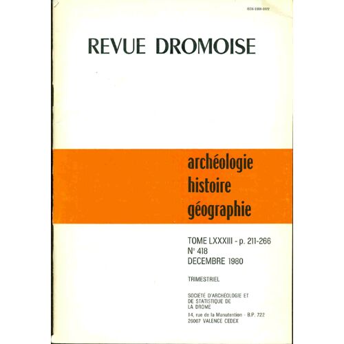 Revue Dromoise.Tome Lxxxiii.P. 211-266.No 418