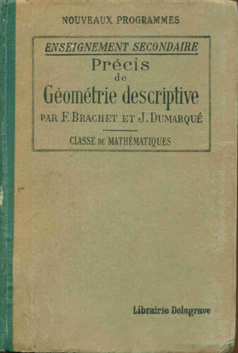 Précis De Géométrie Descriptive.Classe De Mathématiques