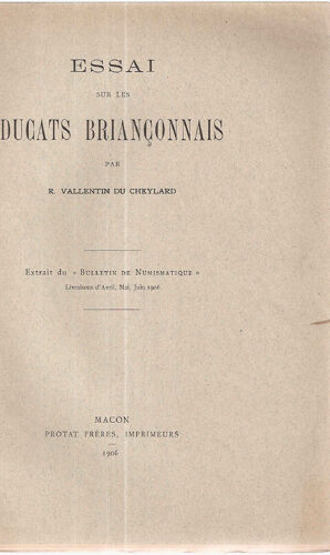 Essai Sur Les Ducats Briançonnais