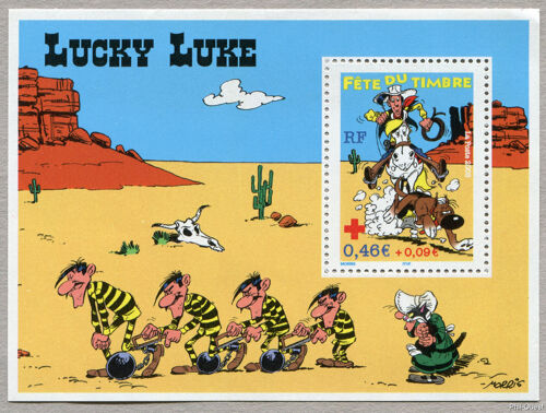 Fête Du Timbre : Lucky Luke De Morris Bloc Feuillet 55 Année 2003 N° 3547 Yvert Et Tellier Luxe