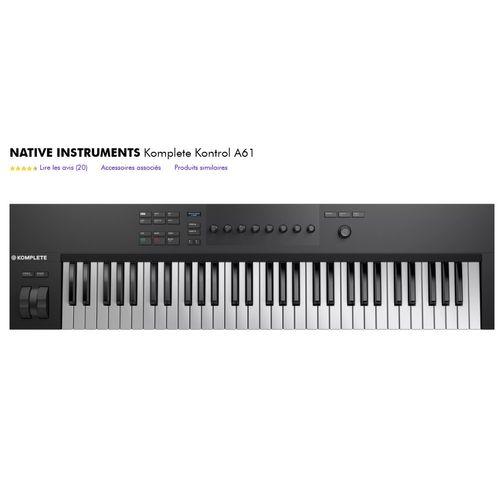 Clavier Midi Native Instrument Komplete Kontrol A61