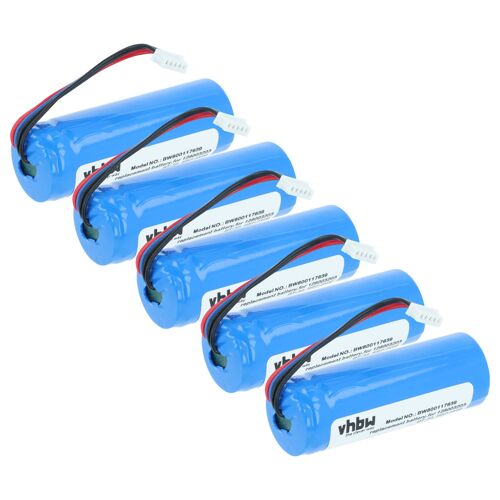 vhbw 5x Batterie remplacement pour Datalogic BT-32, 128003203, RBP-2X00 pour scanner de code-barre POS (1600mAh, 3,7V, Li-ion)