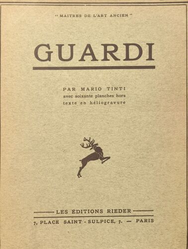 Guardi 60 Planches Hors Texte En Héliogravure