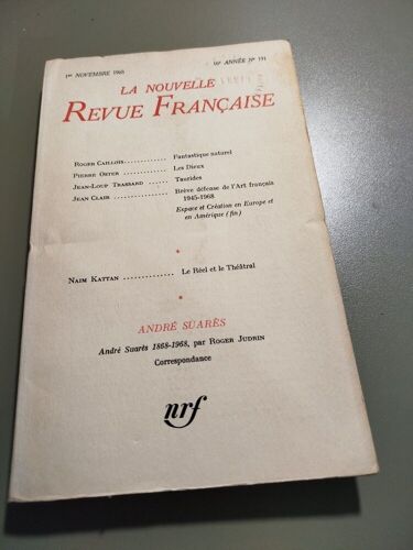 La Nouvelle Revue Française N° 179