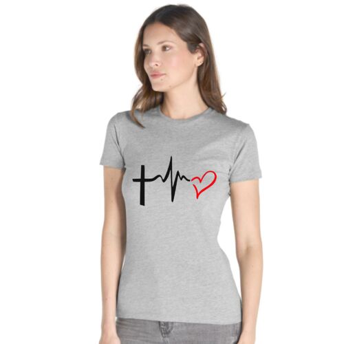 T-Shirt Femme Gris "C?ur Battant" – Édition Spéciale Amour Et Vie
