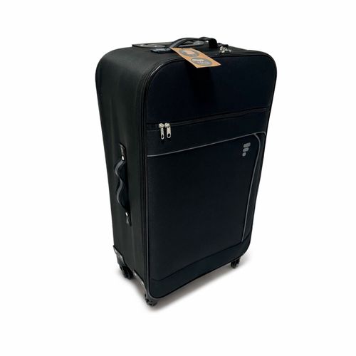 Valise souple noire 75 cm – 63 L – 2,6 kg – 4 roues – Grande capacité