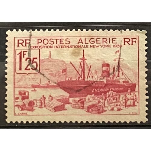 Timbre Oblitéré Algérie 1939 Y&T N° 156