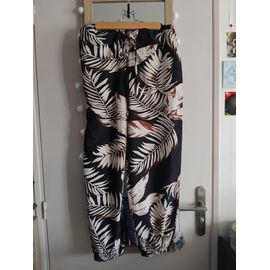 Pantalon Été Noir Et Beige