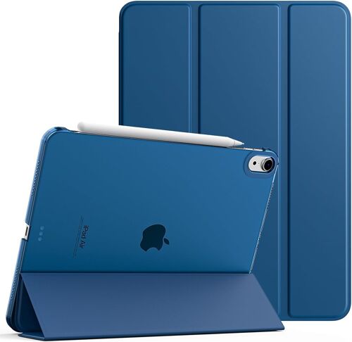 KALANKA-Coque pour iPad Air 11 Pouces (M4 2026/M3 2025/M2 2024), iPad Air 5e/4e Génération (2022/2020) 10,9 Pouces, Étui de Protection Mince avec Dos Transparent, Sommeil/Réveil Auto, Bleu Abysse