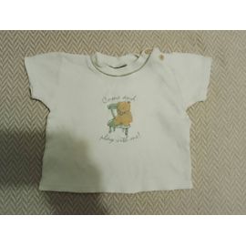 Tee Shirt Blanc Motif Coloré 6 Mois H&M Vintage Années 90.