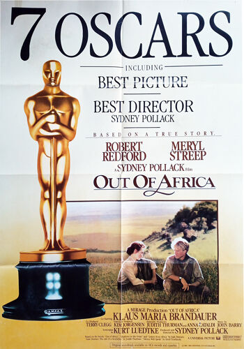 Out Of Africa (Souvenirs D Afrique) - Véritable Affiche De Cinéma Pliée - Format 69x101 Cm - De Sydney Pollack Avec Meryl Streep, Robert Redford, Klaus Maria Brandauer - 1985