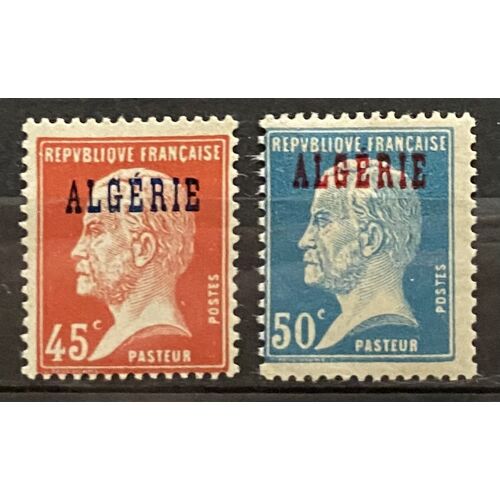 Lot De 2 Timbres Neufs** Algérie 1924 Y&T N° 22 / 23